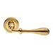 Дверные ручки на круглой розетке Morelli Luxury "Mary", матовое золото + золото