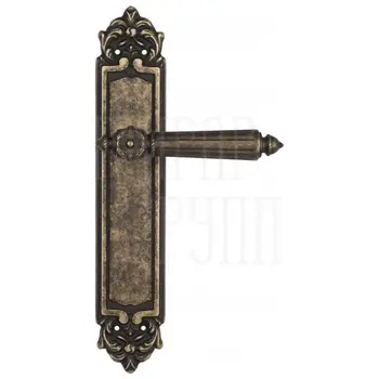 Дверная ручка Venezia 'CASTELLO' на планке PL96 античная бронза