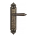 Дверная ручка Venezia 'CASTELLO' на планке PL96, античная бронза