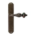 Дверная ручка Extreza "TESLA" (Тесла) 315 на планке PL01, античная бронза