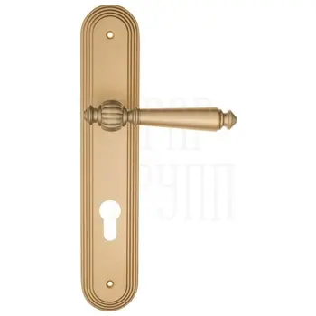 Дверная ручка Fratelli Cattini 'MARANI' на планке PL288 матовая латунь (cyl)