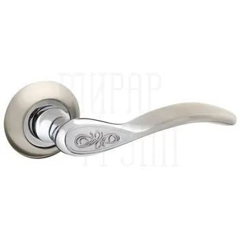 Дверные ручки-защелки на раздельном основании Fuaro (Фуаро) 'ARIA' RM хром