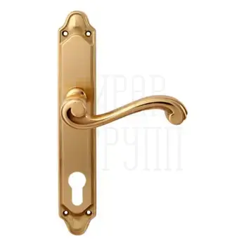 Дверная ручка на планке Melodia 225/158 'Cagliari' полированная латунь (cyl)