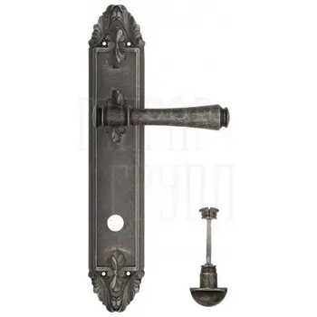 Дверная ручка Venezia 'CALLISTO' на планке PL90 античное серебро (wc)