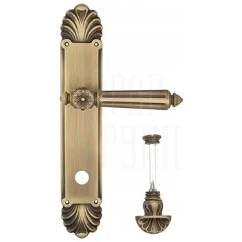 Дверная ручка Venezia 'CASTELLO' на планке PL87 матовая бронза (wc-4)