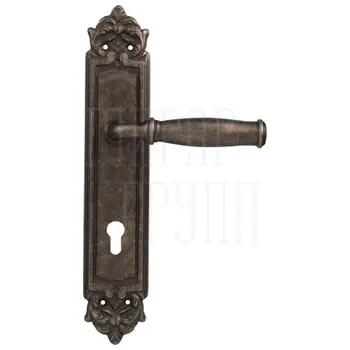 Дверная ручка на планке Melodia 266/229 'Isabel' античное серебро (cyl)