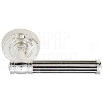 Дверная ручка на розетке Venezia 'IMPERO' D6 натуральное серебро