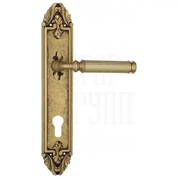 Дверная ручка Venezia 'MOSCA' на планке PL90 французское золото (cyl)