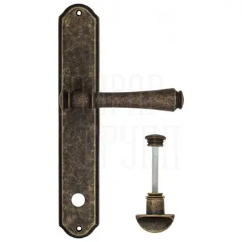Дверная ручка Venezia 'CALLISTO' на планке PL02 античная бронза (wc)