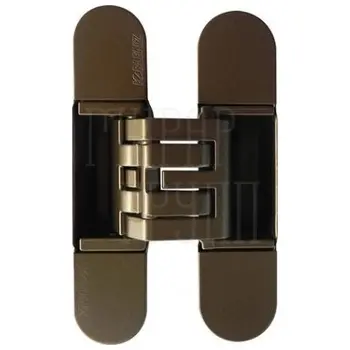 Петля дверная скрытая KUBICA HYBRID 6360 38 мм (60 кг) асимметричная бронза