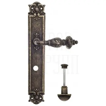 Дверная ручка Venezia 'LUCRECIA' на планке PL97 античная бронза (wc)