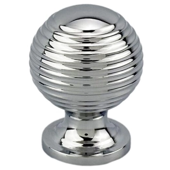 Мебельная ручка-кноб CORONA mod. '0042' Ø30 x 44 mm хром полированный