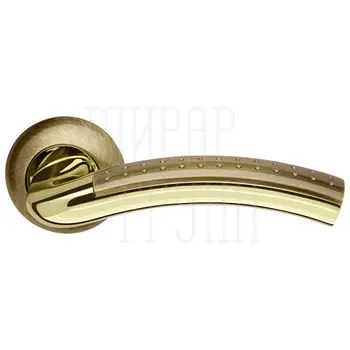 Ручка раздельная на круглой розетке Armadillo 'Libra' LD26 бронза + золото