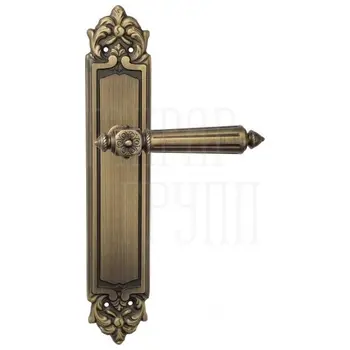 Дверная ручка Venezia 'CASTELLO' на планке PL96 матовая бронза