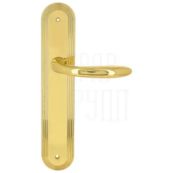 Дверная ручка Extreza 'COMO' (Комо) 322 на планке PL05 полированное золото
