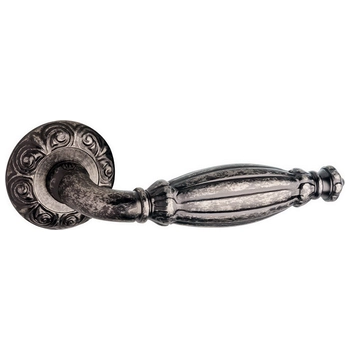 Ручка латунная на розетке Pasini 'Queen' 3661 (265) серебро состаренное