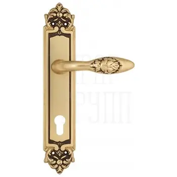 Дверная ручка Venezia 'CASANOVA' на планке PL96 французское золото (cyl)