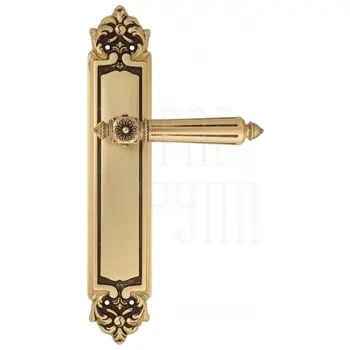 Дверная ручка Venezia 'CASTELLO' на планке PL96 французское золото
