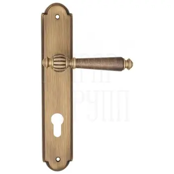 Дверная ручка Fratelli Cattini 'MARANI' на планке PL257 матовая бронза (cyl)