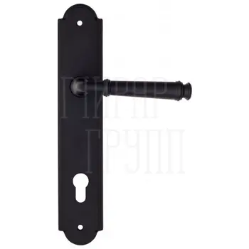 Дверная ручка Fratelli Cattini 'FARFALLA' на планке PL257 матовый черный (cyl)