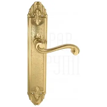 Дверная ручка Venezia 'VIVALDI' на планке PL90 полированная латунь