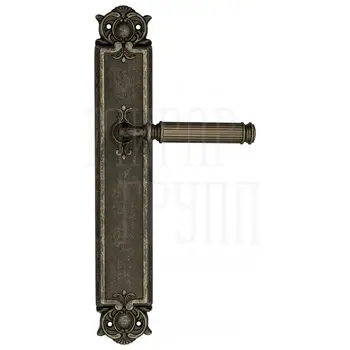 Дверная ручка Venezia 'MOSCA' на планке PL97 античное серебро