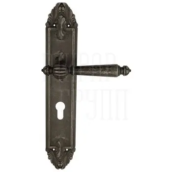 Дверная ручка Venezia 'PELLESTRINA' на планке PL90 античное серебро (cyl)