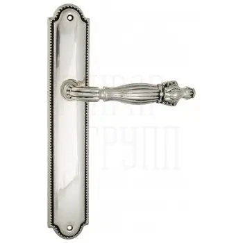 Дверная ручка Venezia 'OLIMPO' на планке PL98 натуральное серебро