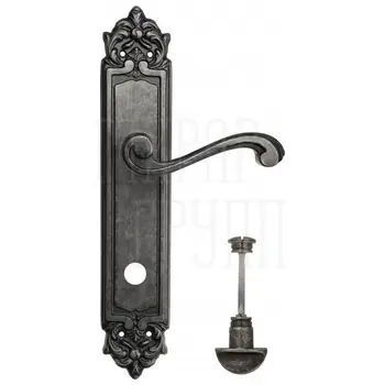 Дверная ручка Venezia 'VIVALDI' на планке PL96 античное серебро (wc)