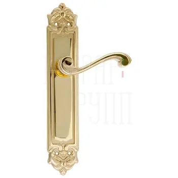 Дверная ручка Extreza 'LINA' (Лина) 313 на планке PL02 полированное золото