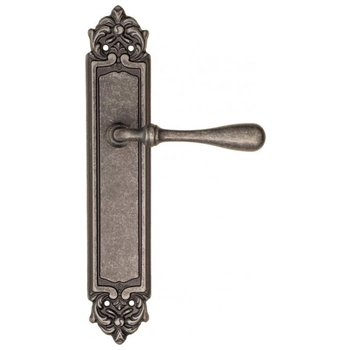 Дверная ручка Fratelli Cattini 'RETRO' на планке PL96 античное серебро
