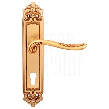 Дверная ручка на планке Melodia 285/229 'Daisy' французское золото (cyl)