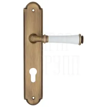 Дверная ручка Fratelli Cattini "GRACIA CERAMICA BIANCO" на планке PL257