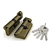 Цилиндровый механизм Fuaro (Фуаро) (100 ZM/60) 1000ZMKnob 60 mm (25+10+25) с вертушкой, бронза
