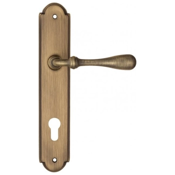 Дверная ручка Fratelli Cattini 'RETRO' на планке PL257 матовая бронза (cyl)