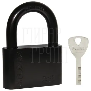 Замок навесной Fuaro (Фуаро) PL-15-60 Nickel диск. 4 кл. БЛИСТЕР черный