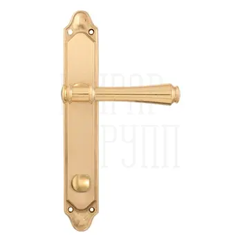 Дверная ручка на планке Melodia 245/158 'Tako' полированная латунь (wc)