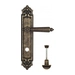 Дверная ручка Venezia 'CASTELLO' на планке PL96, античная бронза (wc)