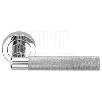 Дверная ручка на круглой розетке Pasini 'Techno Grip' 7221 (0037) хром