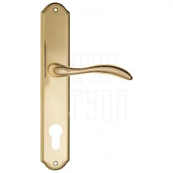 Дверная ручка Fratelli Cattini 'LUCCIA' на планке PL02 полированная латунь (cyl)