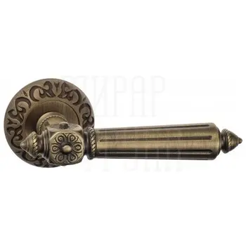 Дверная ручка на розетке Venezia 'CASTELLO' D4 матовая бронза