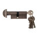 Цилиндр Corona (70 мм/30+10+30) ключ-вертушка, античное серебро