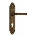 Дверная ручка Venezia 'MOSCA' на планке PL90, античная бронза (cyl)