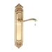 Дверная ручка Extreza "AGATA" (Агата) 310 на планке PL02, полированное золото