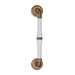 Дверная ручка-скоба Fratelli Cattini "GRACIA CERAMICA BIANCO" 300мм (250мм) D1-IA, матовая бронза + керамика
