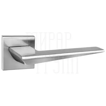 Дверные ручки Renz (Ренц) 'Кроне' INDH 320-03 slim на квадратной розетке матовый никель