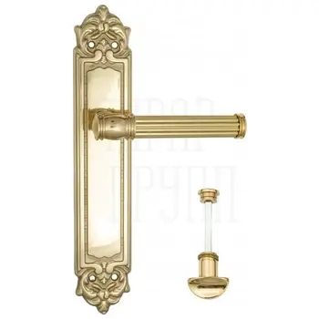 Дверная ручка Venezia 'IMPERO' на планке PL96 полированная латунь (wc)
