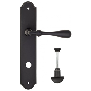 Дверная ручка Fratelli Cattini 'RETRO' на планке PL257 матовый черный (wc-2)