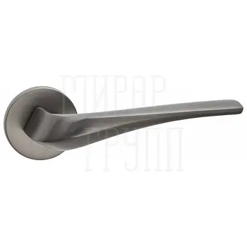 Дверные ручки Puerto (Пуэрто) 'Соффиони', серия SLIM INAL 547-06 (slim) на тонком круглом основании матовый черный никель