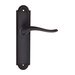 Дверная ручка Fratelli Cattini "LAVERA" на планке PL248 , матовый черный